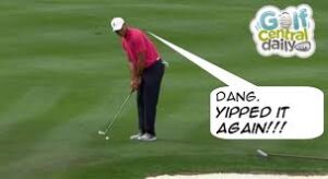 Fat chips are really blowing up Tiger's scores in his last 6 tournaments.  Don't let chipping yips mess up your game too.