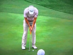 Jordan Spieth using shoulder rock and straight leading wrist for putting excellence to win the US Open.
