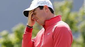 Rory shooting 80 on the first day of the Irish Open . . .  and he was the host.  Not Happy.