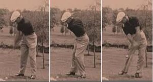 Ben Hogan Swing Thought: Head level, shoulder rotation and weight shift to leading foot 